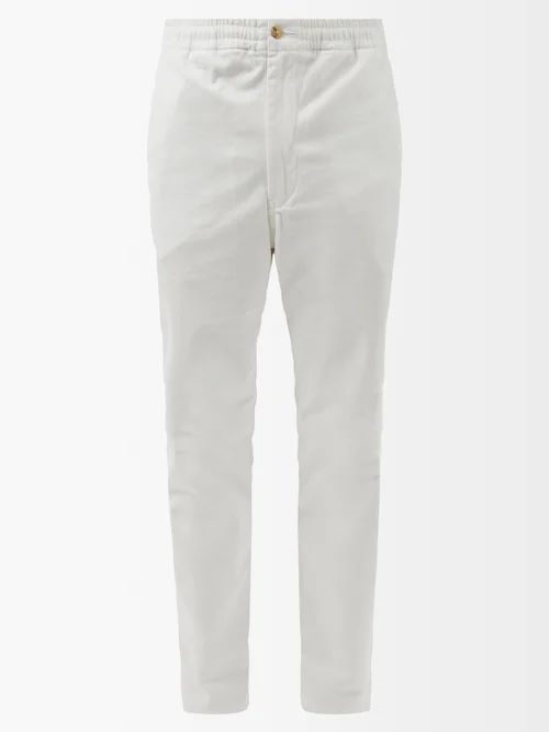 Prepster Elasticated Cotton-blend Trousers - Mens - White