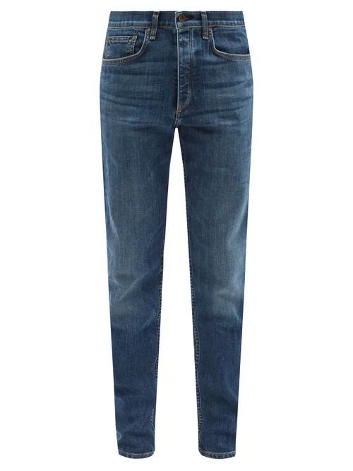 Fit 2 Logo-embroidered Tapered-leg Jeans - Mens - Indigo