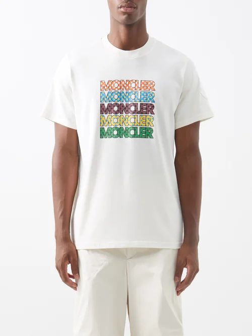 2 Moncler 1952 - Logo-print Cotton T-shirt - Mens - White