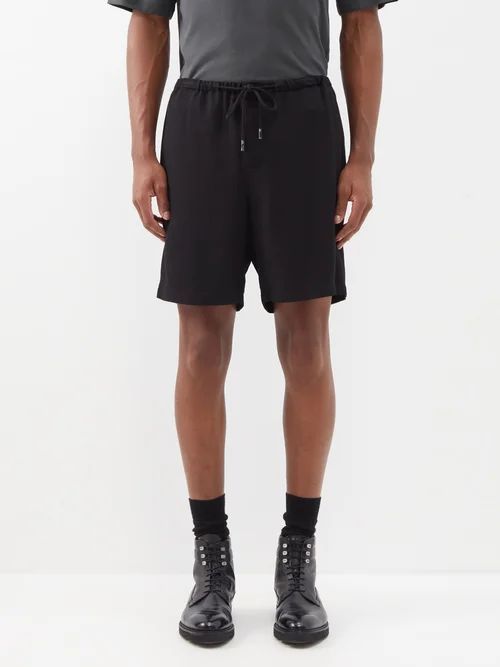 Austin Drawstring-waist Cotton-jersey Shorts - Mens - Black
