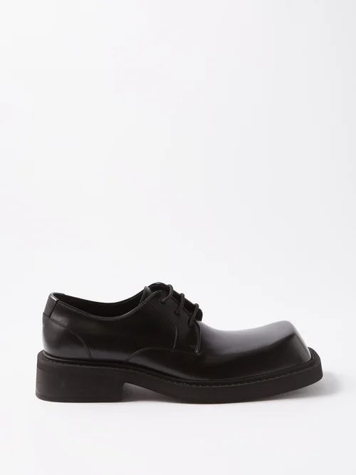Inspector Leather Derby Shoes - Mens - Black