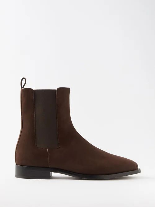 Grunge Suede Chelsea Boots - Mens - Brown