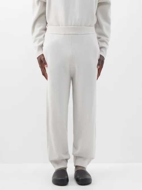 No.197 Rudolf Stretch-cashmere Track Pants - Mens - White