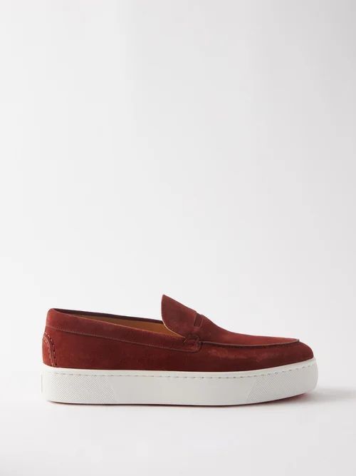Paquebot Suede Slip-on Trainers - Mens - Brown