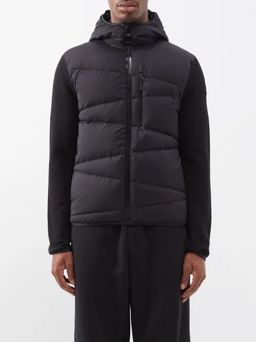 Quilted Down Cardigan - Mens - Black