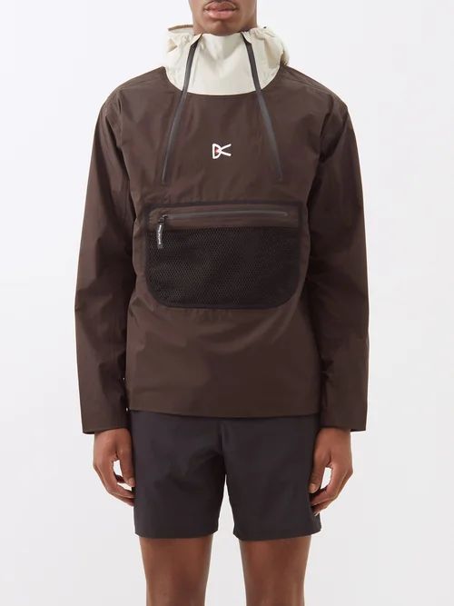 Vassa Logo-print Recycled-shell Hooded Jacket - Mens - Brown Multi