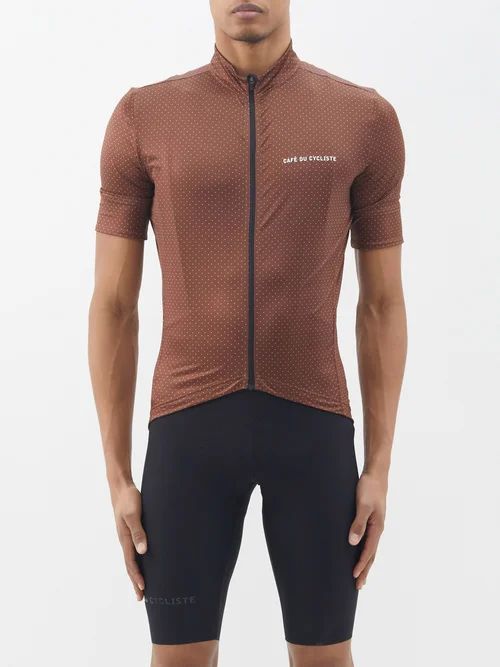 Fleurette Cycling Jersey Top - Mens - Brown