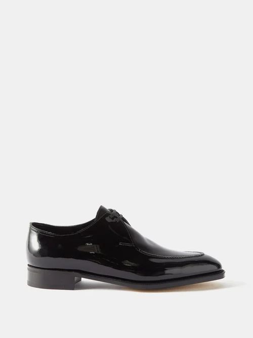Manchester Patent-leather Derby Shoes - Mens - Black