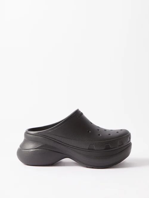X Crocs Moulded-rubber Platform Clogs - Mens - Black