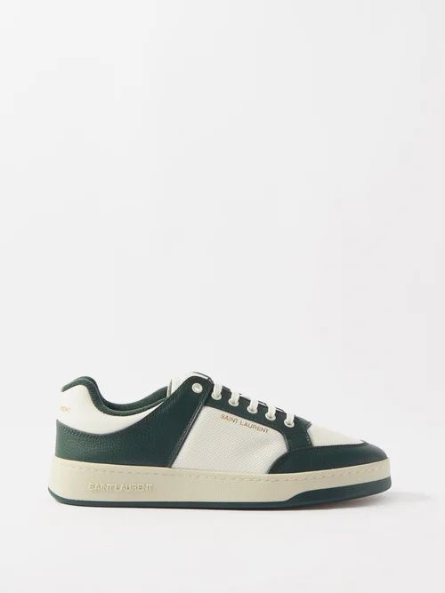 Sl/61 Leather Trainers - Mens - Green White