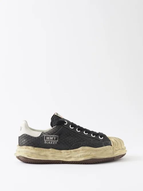 Blakey Leather Trainers - Mens - Black