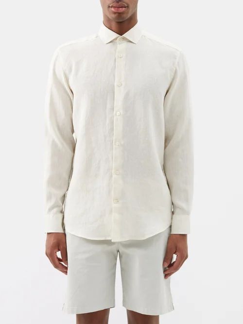 Antonio Linen Shirt - Mens - Beige
