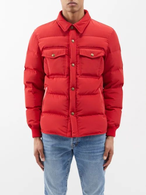 Ottoman Quilted Down Jacket - Mens - Red