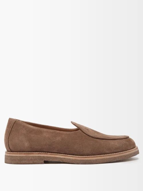 Alexis Suede Loafers - Mens - Brown