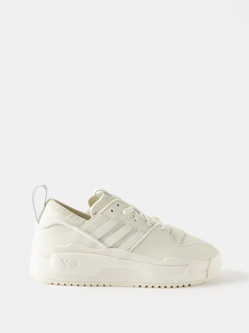 Rivalry Leather Trainers - Mens - Off White