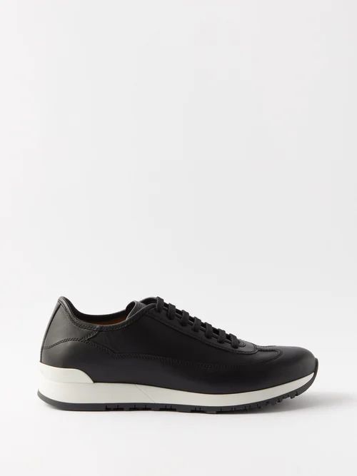 Foundry Ii Leather Trainers - Mens - Black
