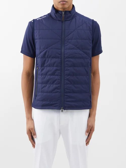Hybrid Quilted-shell Gilet - Mens - Navy