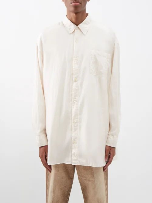 Darling Oversized Cotton-blend Shirt - Mens - Off White
