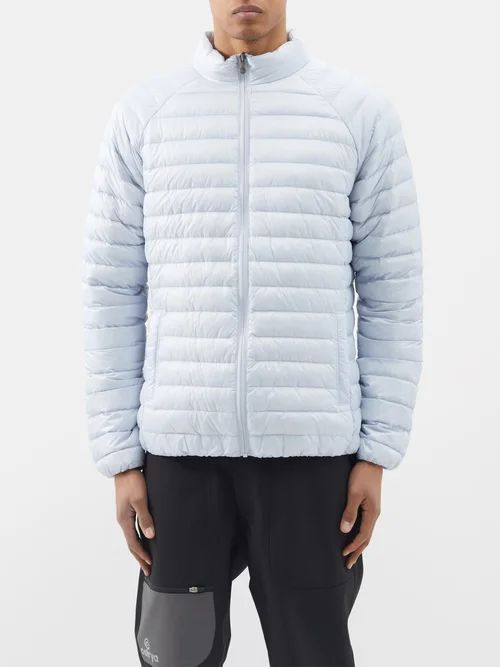 Mate Quilted Down Coat - Mens - Light Blue