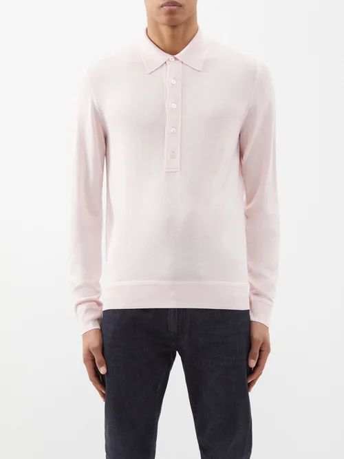 Technical-knit Polo Top - Mens - Pink