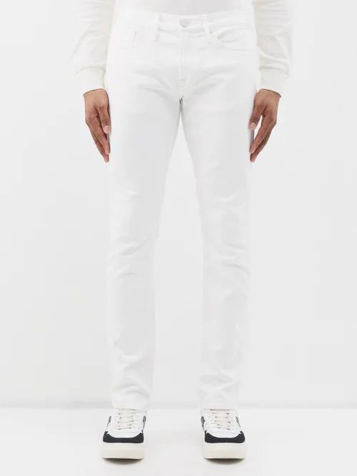 L'homme Slim-leg Organic-cotton Blend Jeans - Mens - White