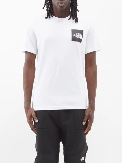 Logo-patch Cotton-jersey T-shirt - Mens - White Black