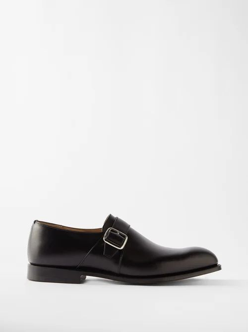 Westbury 173 Monk-strap Leather Shoes - Mens - Black