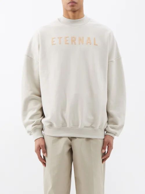 Eternal Cotton-jersey Sweatshirt - Mens - Cement