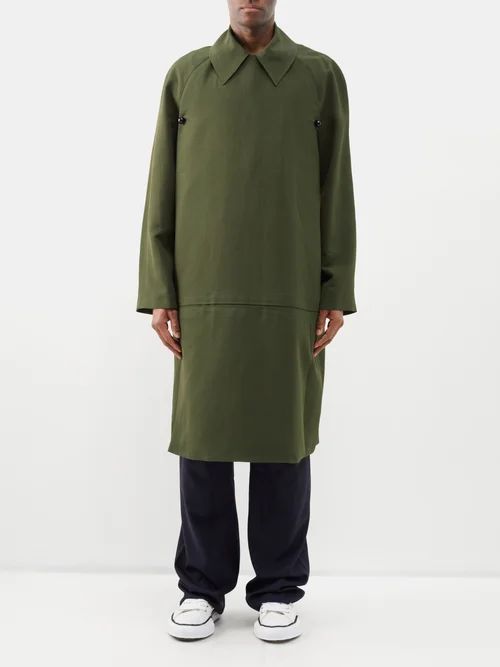 Irem Flap-front Coat - Mens - Green