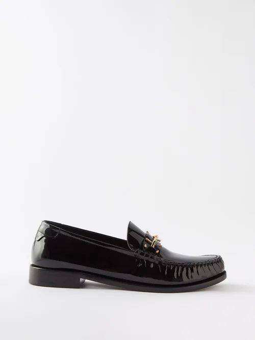 Le Loafer 15 Horsebit Patent-leather Loafers - Mens - Black