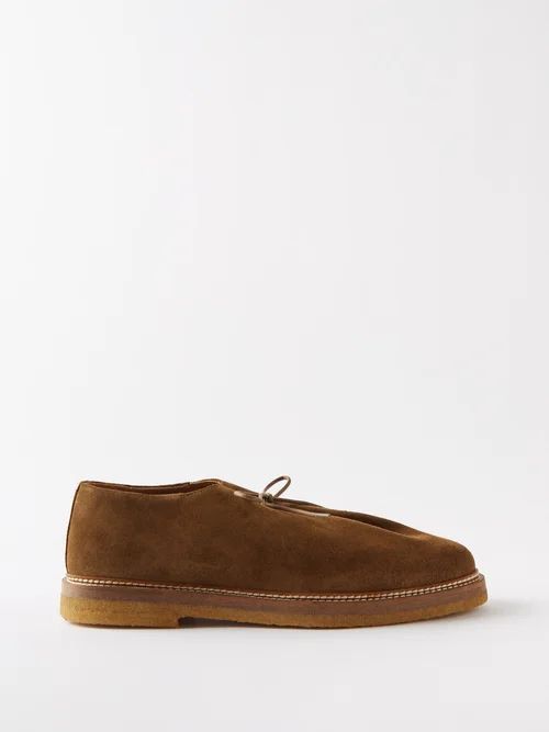 Ray Suede Derby Shoes - Mens - Brown