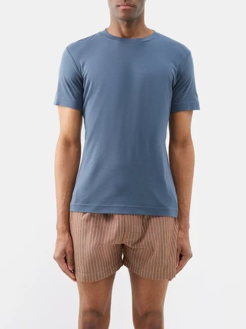 Tencel-blend Jersey T-shirt - Mens - Grey