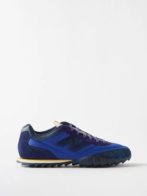 Urc30 Suede And Mesh Trainers - Mens - Blue Navy