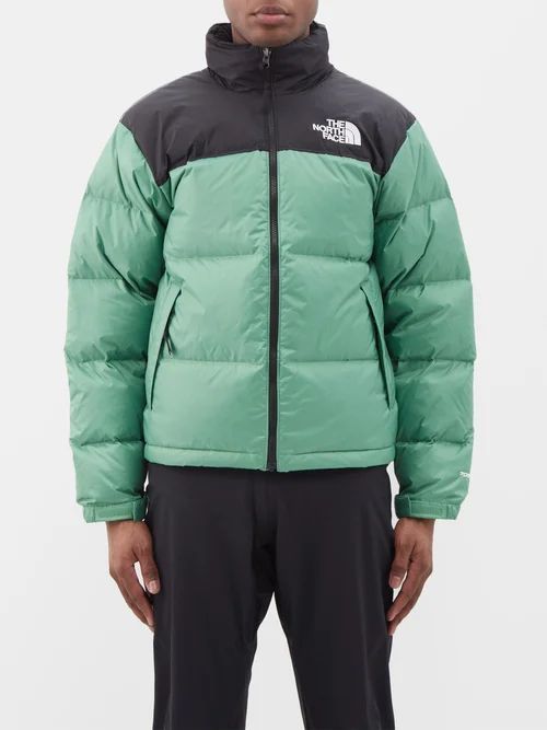 1996 Retro Nuptse Quilted Down Jacket - Mens - Green