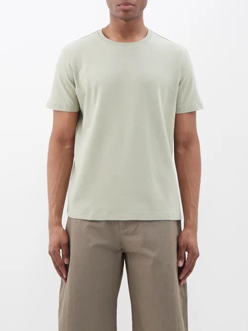 Cotton-jersey T-shirt - Mens - Sage