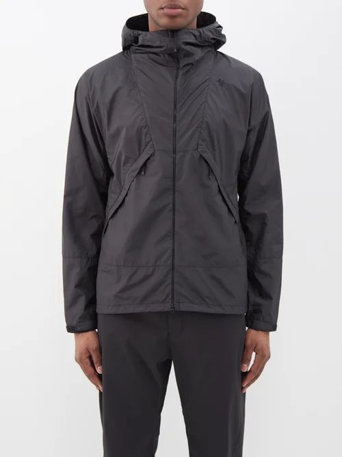 Packable Lightweight-ripstop Hooded Jacket - Mens - Black