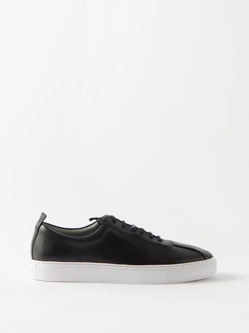 Sneaker 1 Leather Trainers - Mens - Black