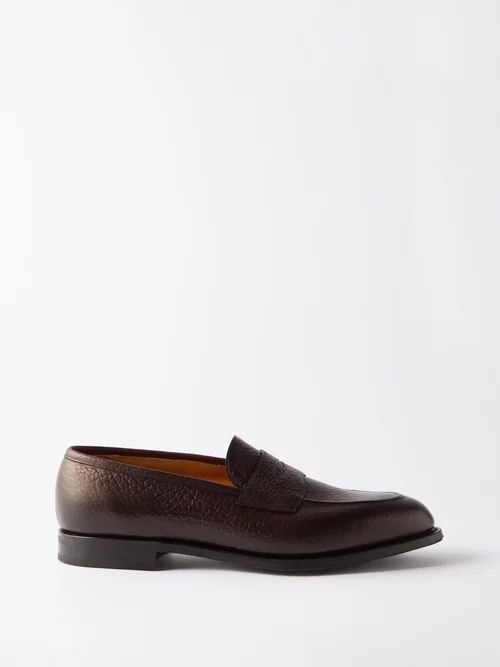 Piccadilly Leather Penny Loafers - Mens - Burgundy