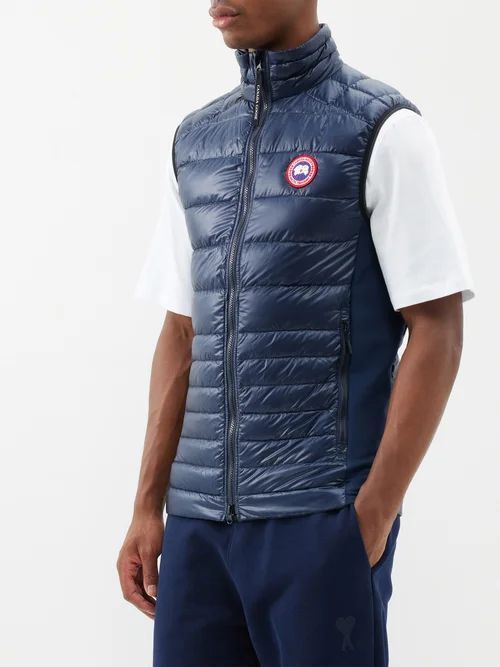 Hybridge Quilted-down Gilet - Mens - Navy