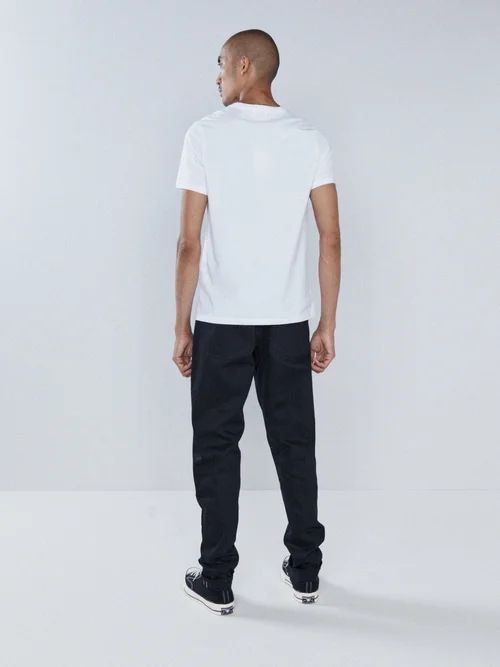 Line Selvedge-denim Organic-cotton Slim-leg Jeans - Mens - Black