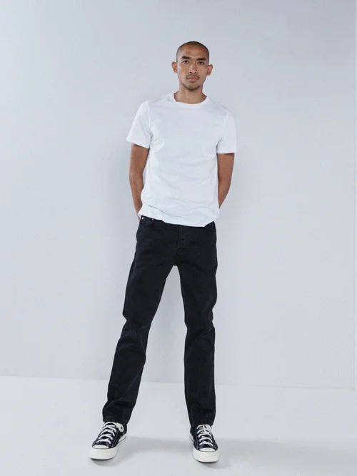 Line Organic-cotton Slim-leg Jeans - Mens - Black