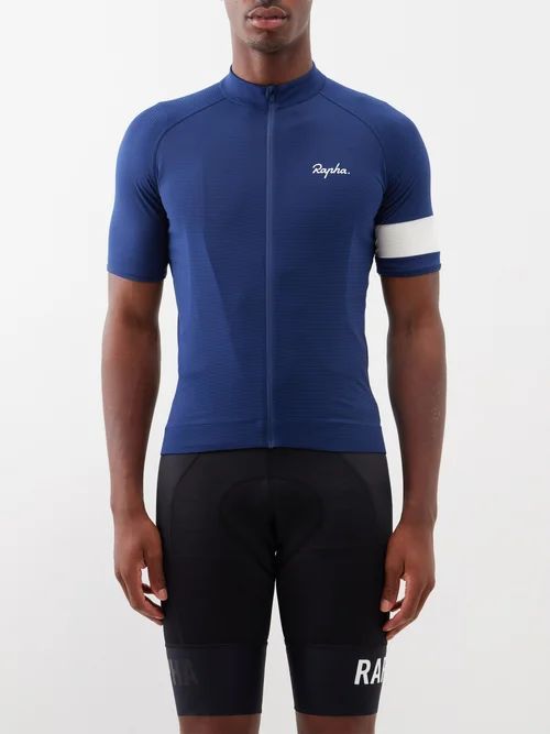 Pro Core Zipped Cycling Jersey - Mens - Navy
