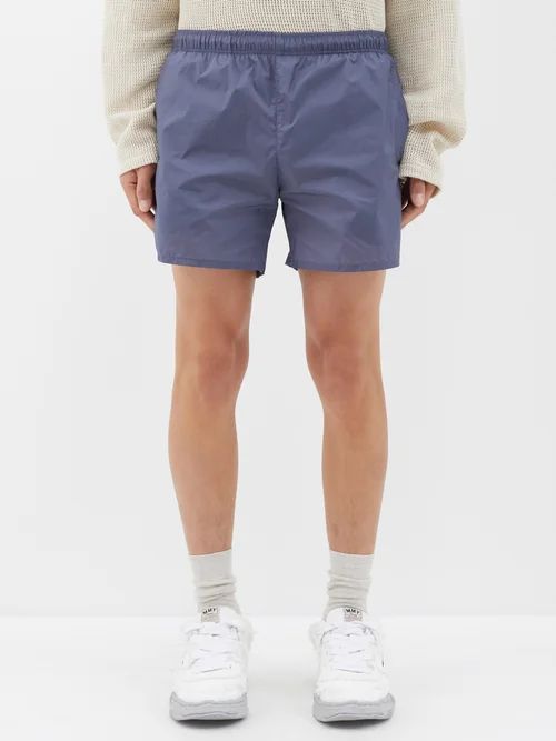 Drape Tech Shell Shorts - Mens - Blue
