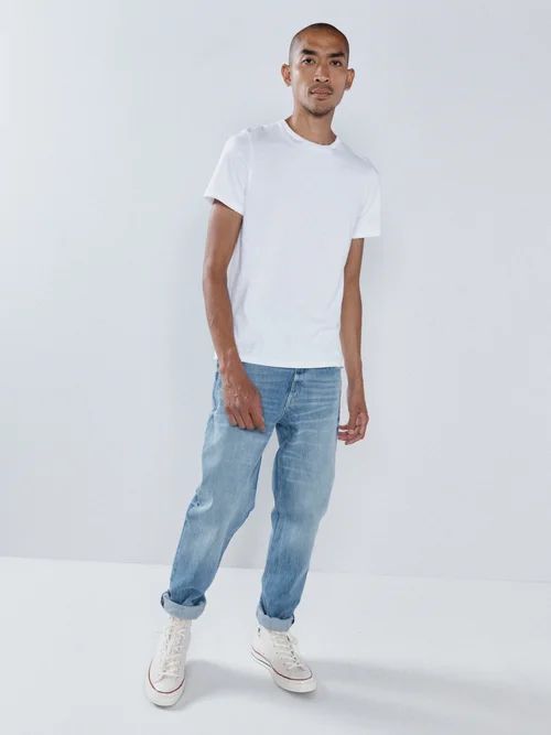 Single Organic-cotton Slim-leg Jeans - Mens - Indigo