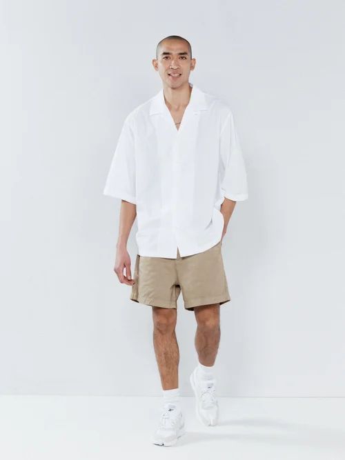 Classic Baggy Organic Cotton Shorts - Mens - Khaki