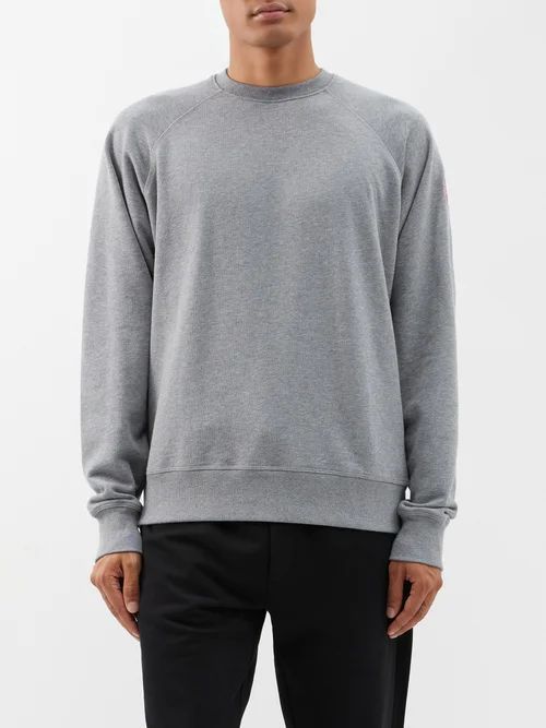 Huron Organic-cotton Jersey Sweatshirt - Mens - Grey