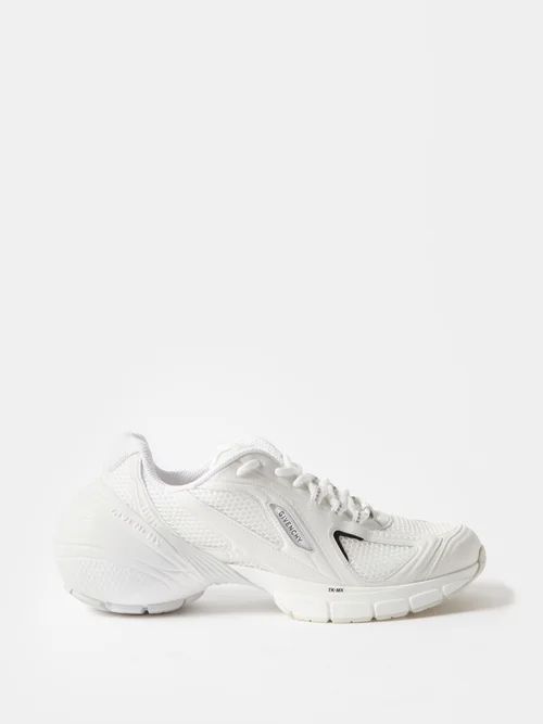 Tk-mx Leather And Mesh Trainers - Mens - White