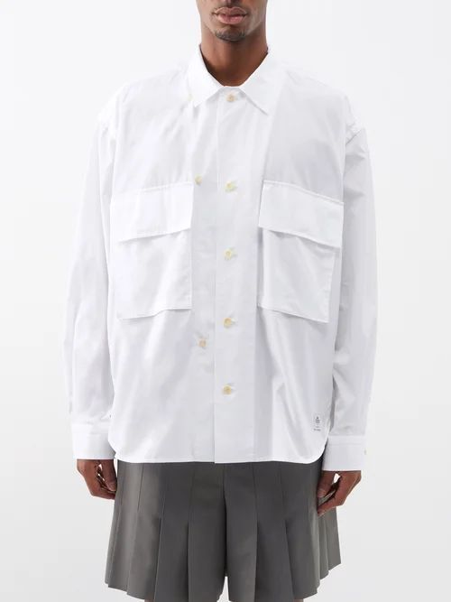 X Thomas Mason Cotton-poplin Shirt - Mens - Off White