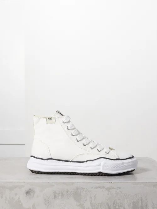 Peterson Original Sole Canvas High-top Trainers - Mens - White