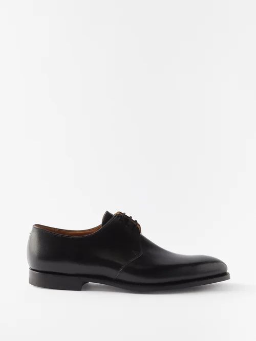 Highbury Leather Derby Shoes - Mens - Black
